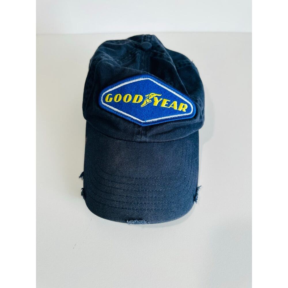Vintage Goodyear Baseball Cap Hat Men's one Size Blue Embroidered Strapback
